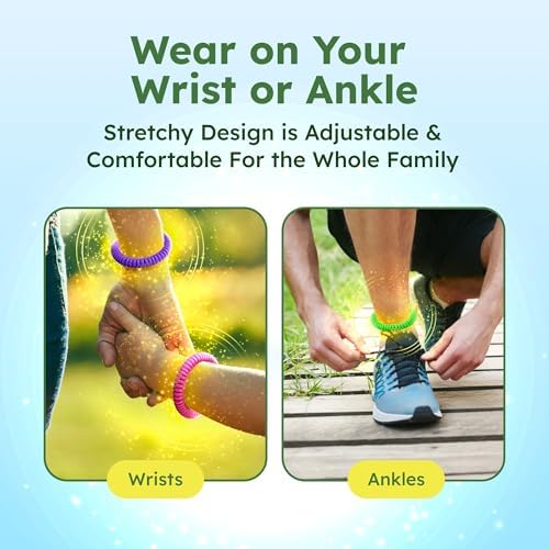 Close up of BugMD DEET-free mosquito repellent wristband