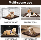 Pobopobo dark brown dog kennel liner showing its one point five inch thickness profile.