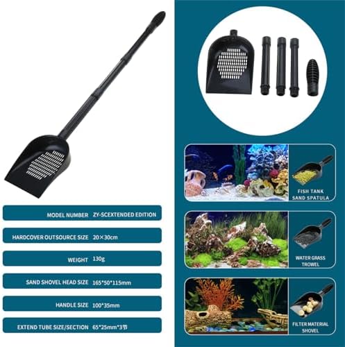 Jynqra ergonomic fish tank cleaning tool in action