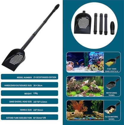 Jynqra ergonomic fish tank cleaning tool in action