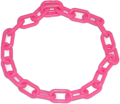 Medium twenty eight inch blue plastic chain for goat sorting and tracking