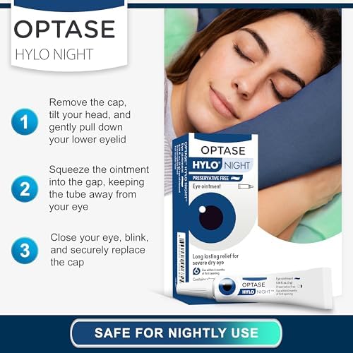 Optase HYLO Night application instructions and safety information on the carton.