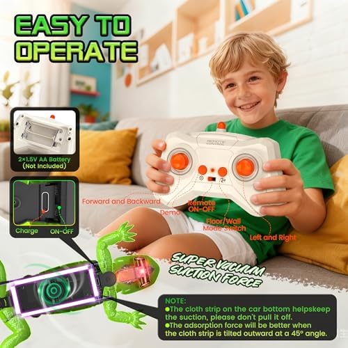 Gecko RC stunt robot showing 360 degree rotation capability