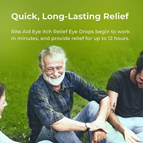 Rite Aid eye itch relief box top flap view showing manufacturing details