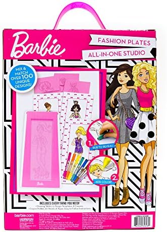 Forty five piece fashion sketching studio layout with colored crayons and twenty sheets of design paper.