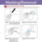 Maymom sealing disk package contents for organized day care bottle preparation.