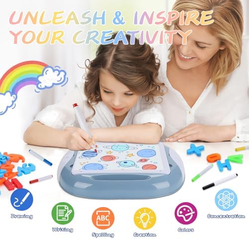 Close up of Mayesar magnetic board accessories and templates