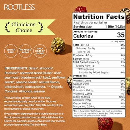 Rootless Cacao Crunch seaweed bites pouch lifestyle shot