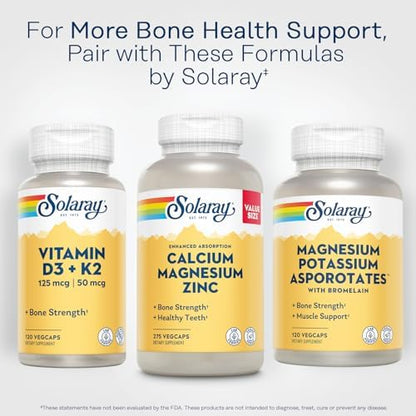 Authentic USA imported Solaray Calcium Magnesium Zinc packaging.