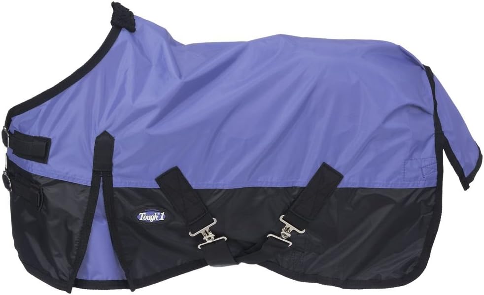 Premium USA imported Tough 1 miniature horse rain sheet with fleece wither protection.