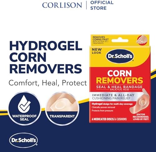 Dr. Scholl's Seal and Heal hydrogel bandages layout demonstrating the flexible wrap-around design.