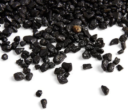 Aquarium setup featuring Imagitarium Frosted Black gravel substrate