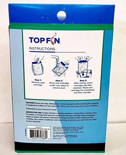 Top Fin 6-count aquarium power filter cartridges box display