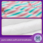 Close up view of the six layer absorbent lining inside the MooMoo Baby cotton training underwear.