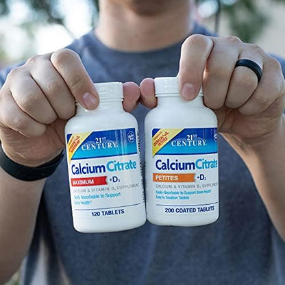 21st Century Calcium Citrate bottle with nutritional information clearly visible