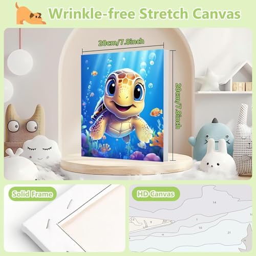 Reivworl eight by eight inch pre stretched framed canvas for beginner painting