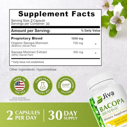 Plant based non GMO brain health capsules close up image.