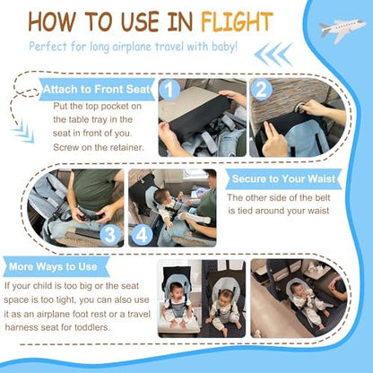 Side view of the HASTHIP infant plane bed showing the soft breathable cushion material.