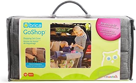 Premium imported Munchkin baby shopping cart seat accessory in grey fabric
