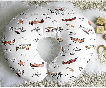 Sweet Jojo Designs nursery pillow cover in airplane design