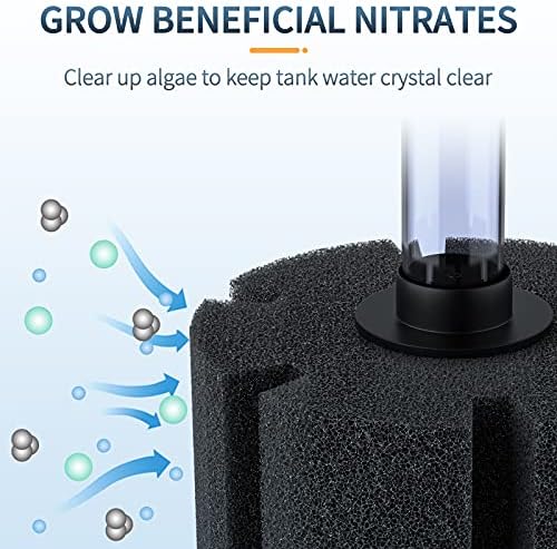 Clear plastic uplift tube on Pawfly aquarium filter