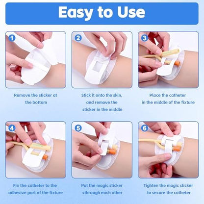 BeHerk catheter supply patch for feeding tubes