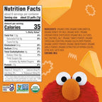 Earth's Best toddler snacks cheddar flavor four pack layout on a white background