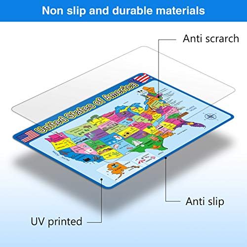 Patelai preschool toddler learning table mats depicting the human body anatomy layout.