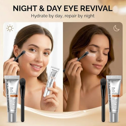 Botanikind skincare perfection eye tightener cream ingredients callout featuring hyaluronic acid and peptides.