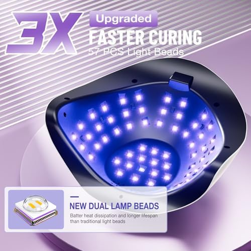 LadyMisty UV LED nail lamp with 57 beads interior view