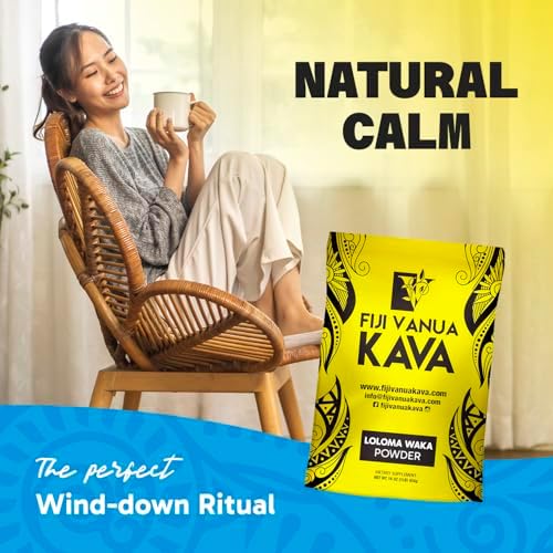 Fiji Vanua Kava authentic imported packaging showing seal of quality and origin.