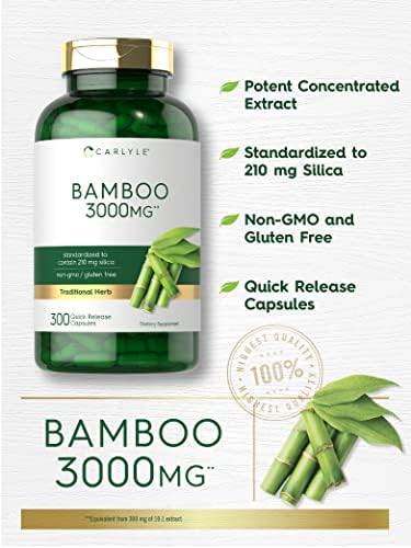 Carlyle 300 count bamboo extract capsules bottle