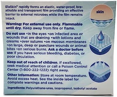ElaSkin stretchable liquid bandage brush applicator design for knuckles and fingers