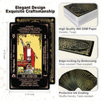 Premium 400GSM black tarot deck cards by DLAGOMLIFE being shuffled smoothly