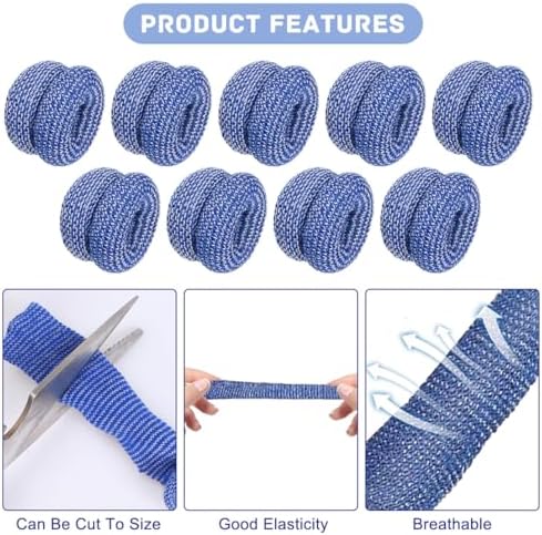 LAOJU elastic thumb bandages being unrolled onto a finger for first aid sprain support