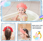 Child wearing Fusacony crown shower cap for hair washing