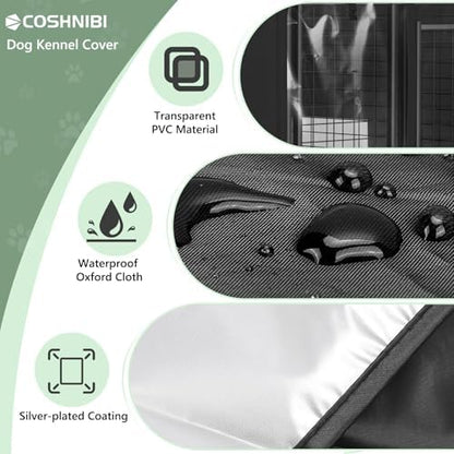 COSHNIBI windproof dog shelter showing bottom Velcro strap alignment