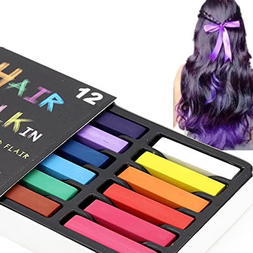 Water-soluble hair dye chalk sticks in storage box