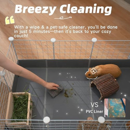 Corrugated Plastic Guinea Pig Cage Liner 55x28x3.9inch for 4x2 14inch Panels Grids Rabbit CNC Cage Liner - Image 5