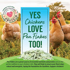 Small Pet Select pea flakes nutritional information label