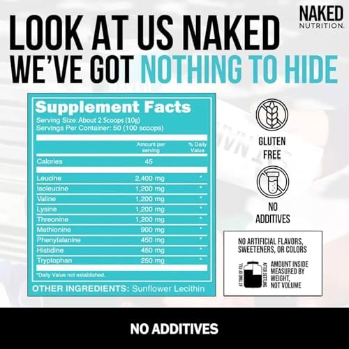 Unflavored vegan amino acids powder scoop demonstration