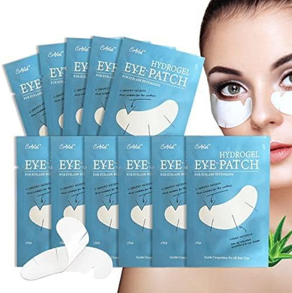 C. ARTIST V-Shaped Eyelash Extension Under Eye Gel Pads front view showing premium individual foil packaging.