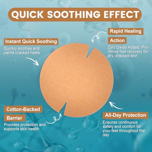TEAWOO zinc oxide foot care patches showing the eighty millimeter dimensions.