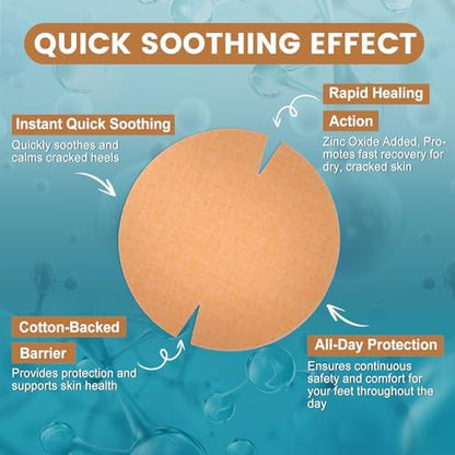 TEAWOO zinc oxide foot care patches showing the eighty millimeter dimensions.
