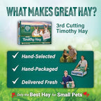 Small Pet Select 3rd Cutting Timothy Hay lifestyle packaging shot