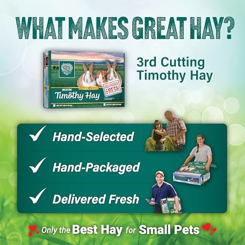 Small Pet Select 3rd Cutting Timothy Hay lifestyle packaging shot
