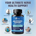 Side profile of Femmetra neuropathy support bottle showing 23-in-1 formula details