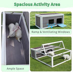 Rockever wooden small animal hutch side angle