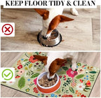 Cuslnox Cat Food Mat absorbing water spill