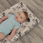 Kastlee neutral pinkish tan cowboy changing pad cover packaging